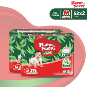Happy Nappy Smart Pants tipe celana ukuran M 52 pcs