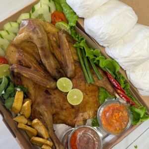 Bebek Goreng Jumbo + 4 Nasi