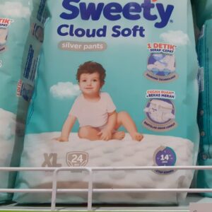 Sweety Cloud Soft Silver Pants ukuran XL 24pcs