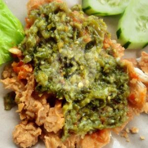 Ayam Geprek Sambel Ijo + Nasi