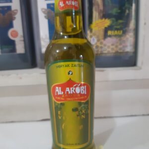 Al Arobi Extra Virgin Olive Oil, minyak zaitun murni perasan pertama.