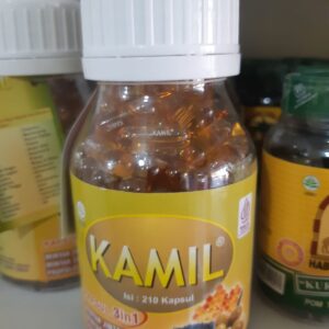 Kamil 3in1, suplemen herbal berbentuk kapsul yang berisi 210 kapsul