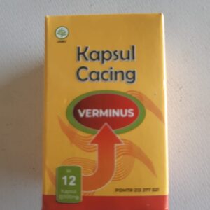 Verminus Kapsul Cacing, berisi ekstrak cacing tanah (Lumbricus rubellus) 12 kapsu