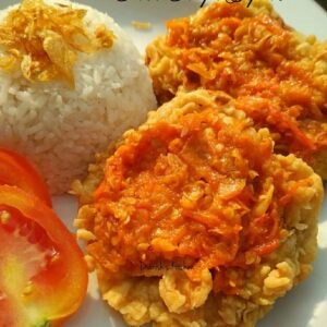 Tahu Tempe Geprek + Nasi